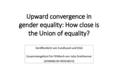 Erste Seite von Upward convergence in gender equality: How close is the Union of equality?