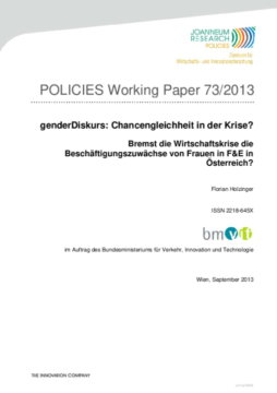 Erste Seite von genderDiskurs: Chancengleichheit in der Krise?