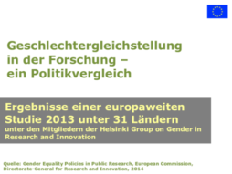 Erste Seite von Gender Equality Policies in Public Research